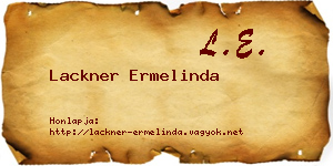 Lackner Ermelinda névjegykártya